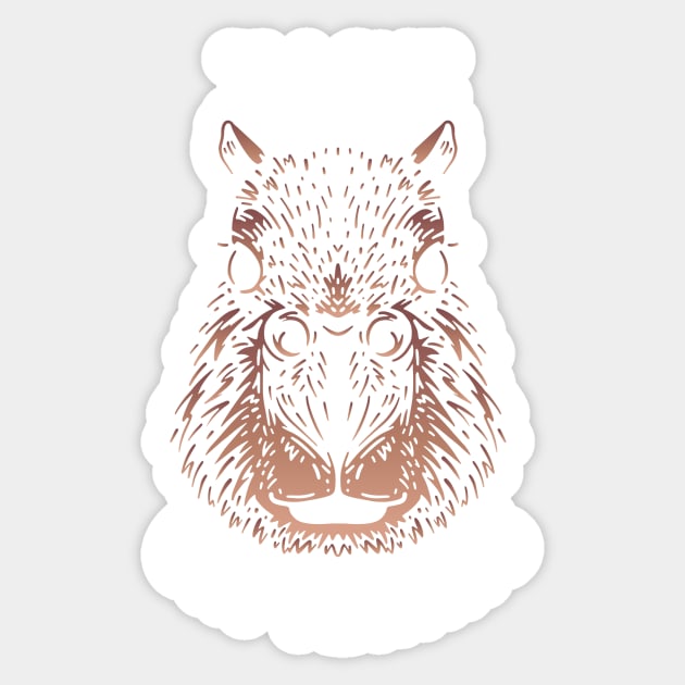 I Love Capybaras Sticker by CeeGunn